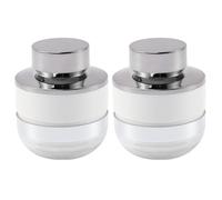 BATHVEVE 2pcs Mushroom Head Loose Powder Box Cosmetic Pearl Powder Storage Case for Makeup Organizers