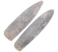 BATHVEVE 2pcs Natural Belemnite Mineral Specimen for Paleontology Studies and Decorative Use, Easy to Transport Tactile Learning Experience for Students