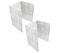 BATHVEVE 2pcs Practical Aluminum Foil Oil Splatter Guards for Kitchen Stove, White Splash Screens with Good Stability, for Gas Cooker Cooking and Frying Protection
