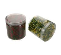 BATHVEVE 2pcs Realistic Simulation for DIY Model Railway Fairy Garden Supplies and Model Train Village Accessories for Crafting with Fake Flowers Artificial Grass and Modelling Grass