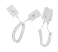 BATHVEVE 2pcs Remote Control Tether Security Cable Lock Self-Adhesive No-Drill Plastic Hooks for Tv Remotes Keys Phones Space-Saving Anti-Loss Leash Organizer