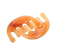 BATHVEVE 2pcs Resin Gua Sha Massage Comb Set Wide Tooth Scalp Massager Tool for Head Soothing and Relaxation Large Dual-color Half-round Design for Hair Care and Stress Relief