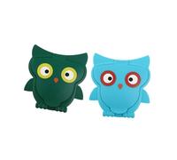 BATHVEVE 2pcs Reusable Cartoon Owl Wet Wipes Covers Tissue Caps for Portable Refillable Tissue Accessories in Blue and Green Compact and Lightweight for Home Office Car Storage