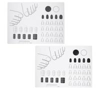 BATHVEVE 2pcs Silicone Manicure Hand Pillow Cushion for Nail Salon and DIY Manicure Black Nail Coloring Pad That Simplifies and Protects Table from Stains