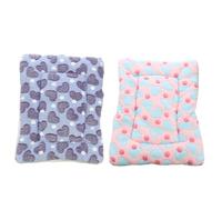 BATHVEVE 2Pcs Small Pet Warm Sleeping Mat Cushion Thick Cotton Pad Blanket for Dogs and Cats, Comfortable Household Resting Bed for Autumn and Winter Random Color Random Color