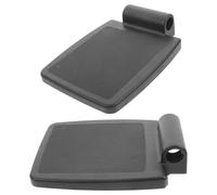 BATHVEVE 2pcs Universal Black Wheelchair Footrest Pedal Replacement, Non-Sided Elevating Leg Rest Pads for Patient Mobility, Compatible with Wheelchair Footplates and Footrests