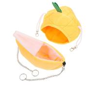 BATHVEVE 2pcs Warm Cotton Velvet Hamster Hammock Beds for Small Pets, Banana and Pineapple Shape, Easy to Wash, Creative and Stylish Design, for Hamsters and Chinchillas in Pet Supplies