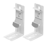 BATHVEVE 2pcs White Iron L Bracket Vertical Blind Bracket Clips for Window Blinds with Secure Mounting and Aesthetic Design Replacement Hardware Parts