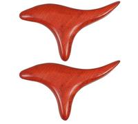 BATHVEVE 2pcs Wooden Massage Rods for Arms and Legs, Easy to Hold with Smooth Edges, Natural Brown Acupuncture Point Massager for Travel and Muscle Relaxation