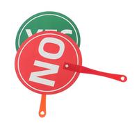 BATHVEVE 2pcs Yes No Voting Paddles Double-sided Classroom Response Signs for Teacher Student Interaction Game Success and Judge Scoreboard Office School Supplies