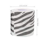 BATHVEVE 2pcs Zebra Print Toilet Paper Roll 3D Embossed Animal Pattern Toilet Tissue for Home Bathroom Decor