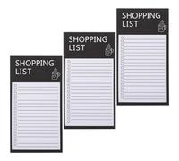 BATHVEVE 3 Books Magnetic Weekly Grocery List Notepad with Portable Paper Pads Suitable for Almost Pen Types, for Shopping List Planning and Daily Organisation