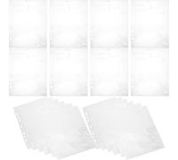 BATHVEVE 30 Sheets Plastic Photo Protector Sleeves for A5 Binder with Pre-Punched Holes, Side-Loading Pockets, Secure Storage for Postcards and Recipe Cards, Easy Addition to Three-Ring