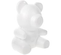 BATHVEVE 30cm White Foam Bear Shape Mold for DIY Crafting, Wedding Party Decoration Model, Foam Bear Figure for Floral Arrangements and Handmade