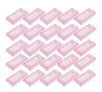 BATHVEVE 30pcs Pink Paper Eyelash Storage Box Portable False Eyelash Packaging Case to Keep Lashes in Place for Easy Organisation and Travel