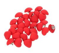 BATHVEVE 30pcs Red Plastic Heart Buttons 12mm for Sewing Clothes with Easy to Sew and Securely in Place Features, for Chiffon Blouses and Shirts DIY Projects