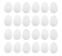 BATHVEVE 30pcs White Plastic Fake Eggs for Pigeons and Birds High Realism, Egg Laying Aid and Hatching Training Tool for Nest Management and Parrot Training