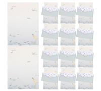 BATHVEVE 36pcs Writing Paper and Envelope Kit 4 Sets with Envelopes Cartoon Animal and Plant Letter Stationery Set Cute Stationery for Invitations, Wedding Acceptance for Office