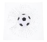 BATHVEVE 3D Unique Plastic Prank Decal Cracked Window Sticker Soccer with Easy Installation and Lifelike 3D Effect for Vehicle and Car Window for Sporty and Eye-catching Auto Decoration