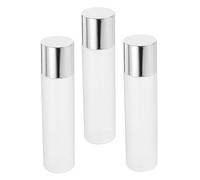 BATHVEVE 3pcs 150ml Refillable Emulsion Bottles with Electroplated Caps Frosted Travel Lotion Bottles Empty Cosmetic Sample Containers for Toiletries Sub Packaging