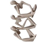 BATHVEVE 3pcs Abstract Thinker Statue Set Resin Modern Desk Decor for Home and Office, Small Artistic Sculptures to Beautify Personal Space and Enhance Bookshelf Decoration