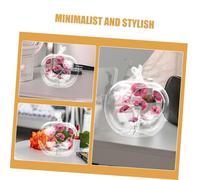BATHVEVE 3pcs Apple Shaped Clear Glass Hydroponic Vases Transparent Desktop Planter Holders for Micro Landscape Greenhouse Creative Soil Plant Propagation Decor for Home and Office