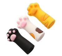 BATHVEVE 3pcs Cat Paw Silicone Nipper Covers Scissors Caps Flexible Protective Sleeves for Manicure Pedicure Tools Cute Claw Design Nail Cuticle Scissor Guards