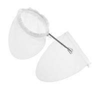 BATHVEVE 3pcs Cotton Tea Strainer Bags with Stainless Steel Handle Frame Dense Fine Mesh Filter for Loose Leaf Tea Brewing at Home House Reusable Coffee Filter Bags for Cleaner Pure Flavor