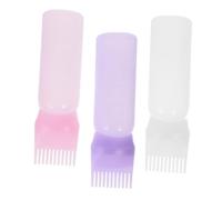 BATHVEVE 3pcs Hair Dye Bottle with Graduated Scale and Comb Applicator for Precise Root Coloring and Even Dye Distribution Salon Use Hair Coloring Tool