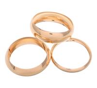 BATHVEVE 3pcs Stackable Golden Iron Cuff Bracelet for Women, Wide Plain Hoop Bangle with Minimalist Chic Design, Versatile Simplicity for Everyday Wear