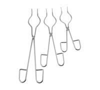 BATHVEVE 3pcs Stainless Steel Laboratory Flask Clamps Lightweight and High Temperature Resistant Ceramic Clamps Suitable for Chemical and Biochemical Lab Applications