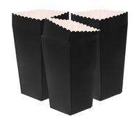 BATHVEVE 48pcs Black Popcorn Boxes Bulk Foldable Design, Mini Popcorn Containers for Party Supplies, Food Packaging Treat Boxes Suitable for Movie Nights and Events