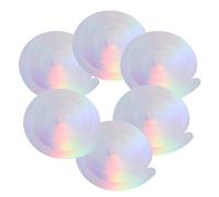 BATHVEVE 48pcs Reusable Pvc Double Spiral Hanging Ceiling Decor Bright Iridescent Design and Shimmering Iridescent Coating, for Birthday and Christmas Party Hanging Decorations