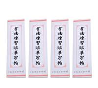 BATHVEVE 4pcs Chinese Calligraphy Practice Copybook Thickened Bihua Paper Smooth Surface Workbook for Beginners Adults Safe Natural Material Writing Retains Ink Neatly