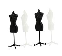 BATHVEVE 4pcs Doll Model Stand Miniature Mannequin Bracket for Displaying Doll Clothes and Accessories Desktop Hanger for DIY Safe Smooth Surface