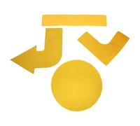 BATHVEVE 4Pcs Flat Spot Markers Yellow Composite Ground Marking Tools Lightweight Sports Training Aids for Football Agility and Outdoor Exercises