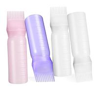 BATHVEVE 4pcs Hair Color Applicator Root Comb Bottles for Easy Hair Dyeing and Oiling for Salon and Home Use Includes and Each of Multi-purpose Dispenser for Shampoo and Conditioner
