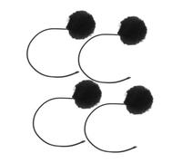 BATHVEVE 4pcs Interactive Cat Scratching Post Hanging Balls with Bells, Plush Replacement Cat Tree Dangling Toys with Rope for Indoor Kitten Play and Exercise