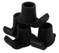 BATHVEVE 4Pcs Nylon Walker Ski Glides Nonstick Anti-Slip Feet Tips for Elderly Walking Frames and Poles Lightweight Replacement Cushions for Stability and Shockproof Support