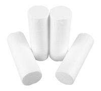 BATHVEVE 4pcs Polystyrene Modeling Tubes Foam Rods Solid Cylindrical Foam for Young Educational Uses Unbreakable White Craft Supplies for Early Childhood Education