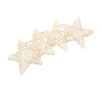 BATHVEVE 4pcs Rattan Star Chew for Small Pets, Hamster and Rabbit Teeth Cleaning Exercise, Natural Woven Pet Chew Balls for Biting and Dental Health