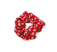 BATHVEVE 4pcs Retro Cherry Chiffon Hair Ties for Women Floral Headwear Elastic Hair Bands for Everyday Wear