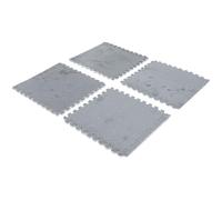 BATHVEVE 4pcs Small Pet Warm Pad Grey Plush Spliced Hamster Cage Mat 30x30cm Guinea Pig Sleeping Liner for Winter Bedding