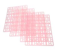 BATHVEVE 4pcs Wear-resistant Bunny Cage Mats Floor Pads for Rabbit and Small Pets, Soft Pink Foot Cushions for Rabbit Cage Bedding and Guinea Pig Habitat Accessories