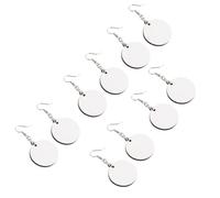 BATHVEVE 5 Pairs Round Sublimation Blank Earrings DIY Jewelry Making Heat Transfer Pendants Accessories Kit for Crafting Arts and Handmade