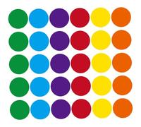 BATHVEVE 5 Sets Preschool Floor Markers Round Carpet Spots Bright Color Stickers for Classroom Indoor Outdoor Activities Safe Wear-resistant Carpet Spot Markers for Kindergarten Home School