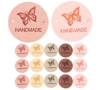 BATHVEVE 50pcs Handmade Clothes Tags Clothes Label Sewing Crafting Microfiber Leather Tags with Easy to Use and Skin-Friendly Features for Handmade Projects and Yarn Projects