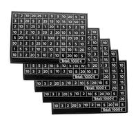 BATHVEVE 50pcs Money Saving Tracker Sheets for Wooden Box Piggy Bank with Counting Functionality and DIY Adaptation in Black for Teaching Financial Literacy and Family Bonding Activities