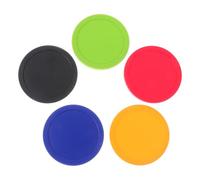 BATHVEVE 5pcs Air Hockey Pucks Replacement Accessories Made of Sturdy Plastic for Tabletop Air Hockey Games Suitable for Children and Pastime Activity in Game Room