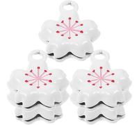 BATHVEVE 5pcs Cherry Blossom Bell Decorations Metal Phone and Key Accessories with Crisp Sound, Delicate Sakura Bell Charms for DIY Works and Costumes